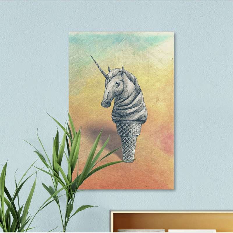 «Sonic Ice Cream II» par Sonette, reproduction sur toile tendue, H 12 po x l 8 po