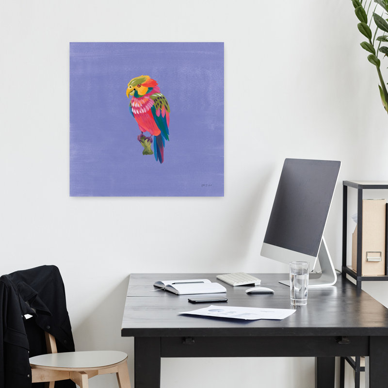 Oiseaux du paradis II, art tropical, H 18 po x l 18 po