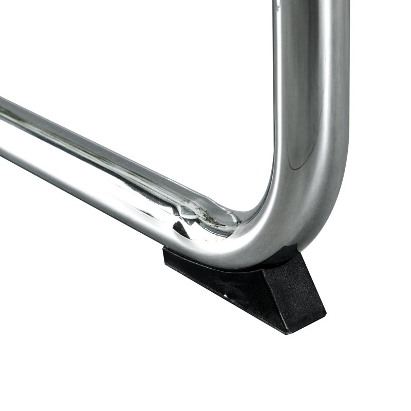 Tabouret de bar 27,17 po Cecellia, Similicuir gris / cadre argenté