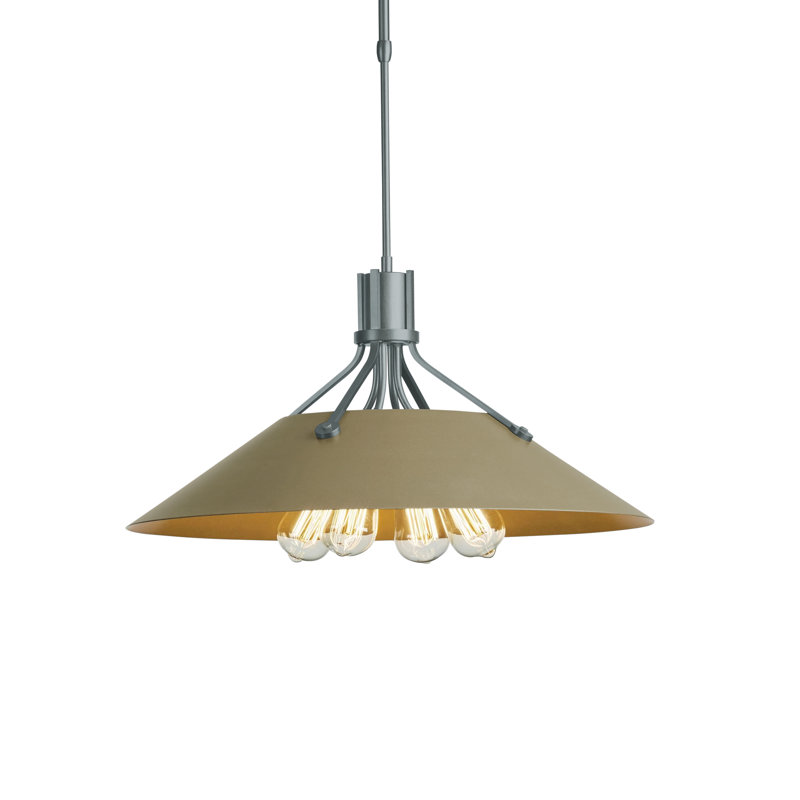 Henry 4 - Light Single Cone Pendant, Natural Iron, Soft Gold