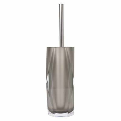 Sparkles Home Faceted Bath Toilet Brush And Holder | Resin Diamond-Like Design Durable 15.5 Inch