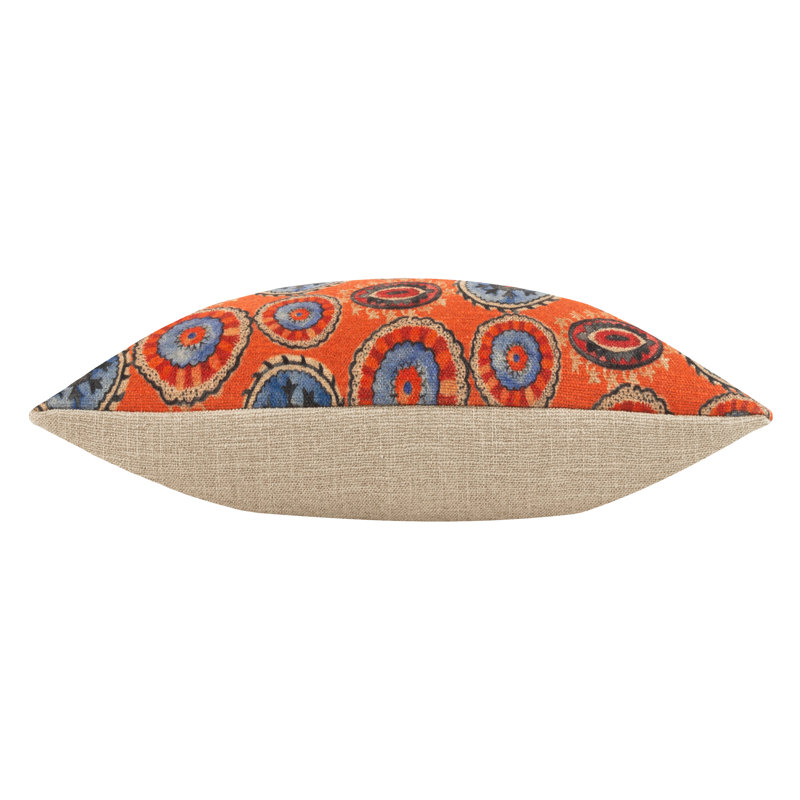 Akamba Paisley Rectangular Throw Cushion, Orange