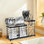 Stainless Steel 3-In-1 Kitchen Utensil Holder With Removable Divider, Open-Style Design, Large Countertop Organizer For Cooking Tools