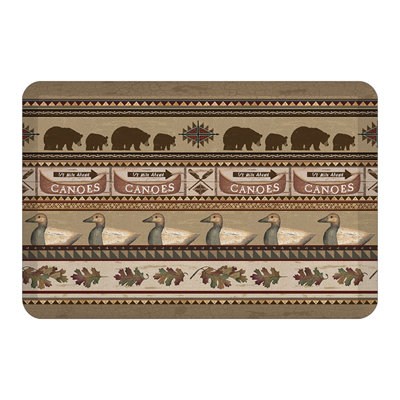 Laural Home Lodge Look Kitchen Mat In Brown