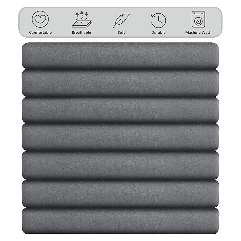 Ranarda Cotton Blend Percale Flat Sheet, Grey, Super King (6')