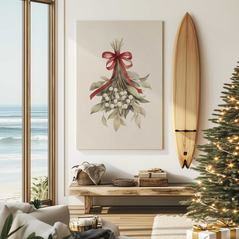 Impression sur toile «Mistletoe Magic», H 48 po x l 32 po, Toile tendue avec châssis