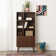 Breux Guthmar Mid-Century Modern Bookcase With Six Shelves And Two Doors