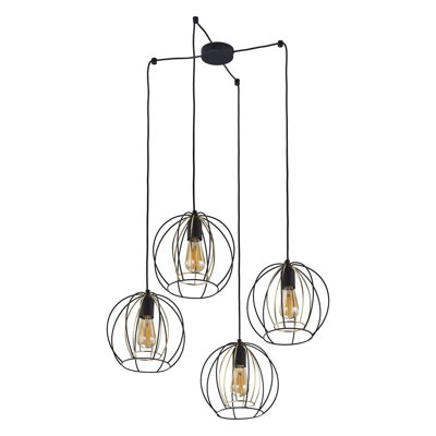 Schulhaus Pendelleuchten-Set 4-flammig Sandridge
