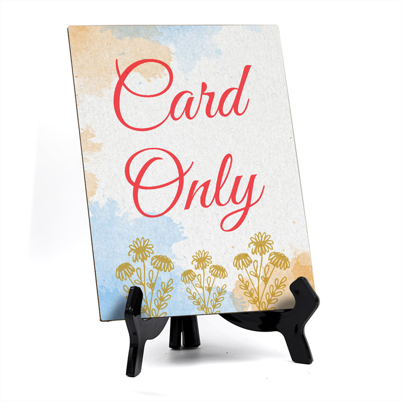 Signs Bylita Card Only Table Sign