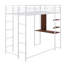 Lit mezzanine simple en métal avec 2 tablettes et un bureau-662005120