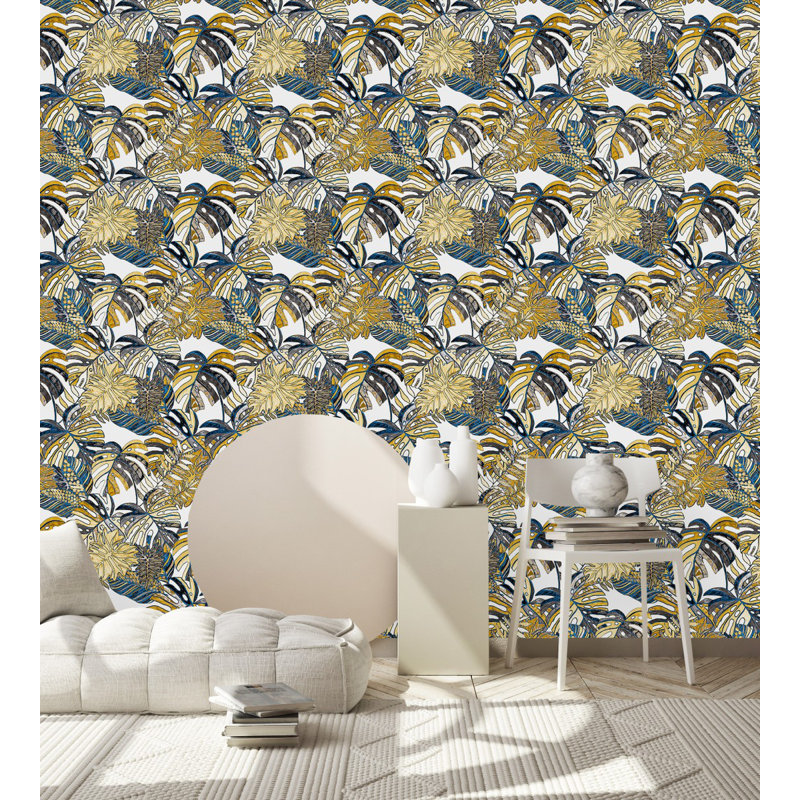 Carreau de papier peint l 25 po Nichalaus, L 18,75 po x L 2,08 po