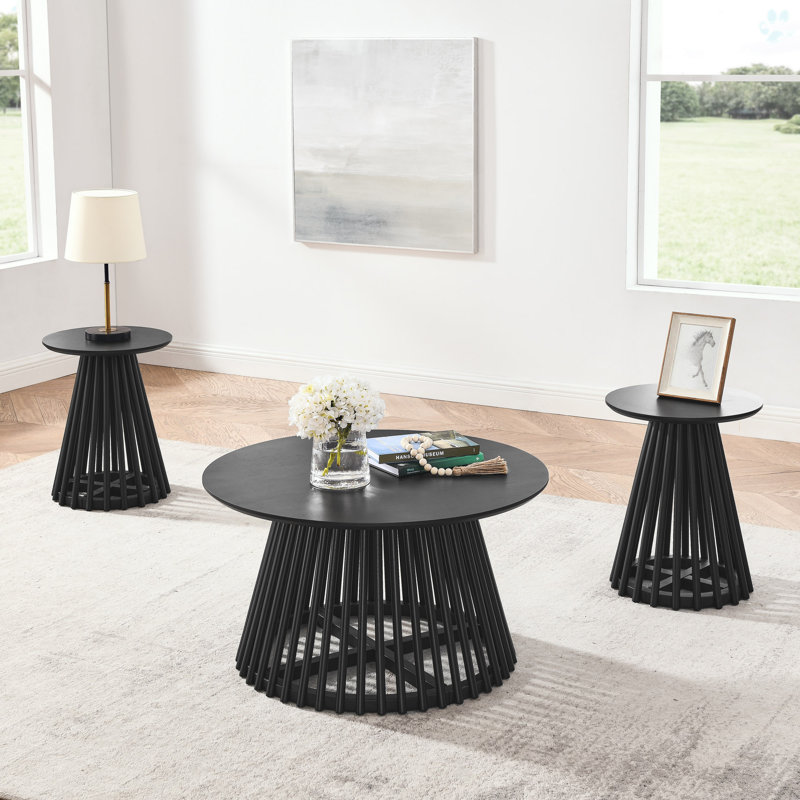 Modern Coffee Table For Living Room, Black