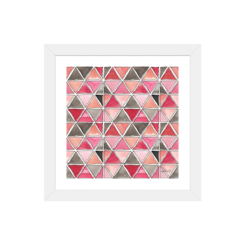 « chic accents pattern », art, Papier avec cadre blanc, H 16 po x l 16 po x P 1 po
