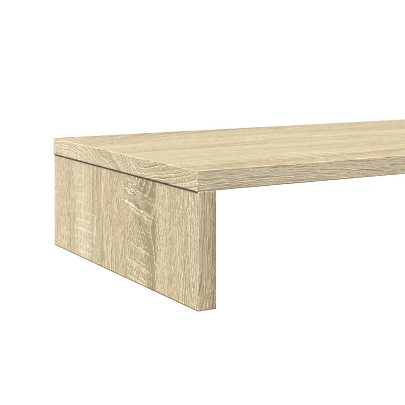 Bata Manufactured Wood Monitor Stand, Sonoma Oak, 10cm H x 100cm W x 27cm D
