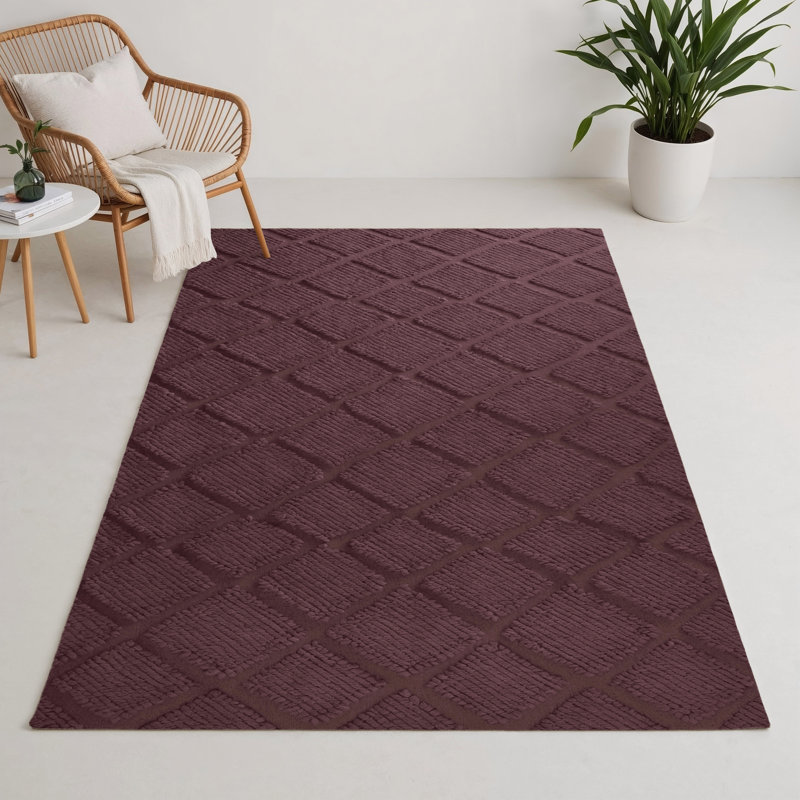 Tapis brun intérieur et extérieur Trellis, Rectangulaire 3 pi x 5 pi