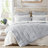 3-Piece Full/Queen Cotton  Embroidered Quilt Set,Blue