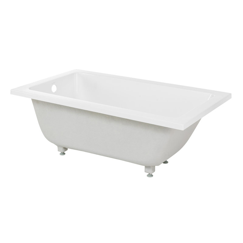 Voltaire 54" x 30" Reversible Drain Drop-In Bathtub, White