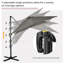 Parasol carré suspendu 8 pi x 8 pi gris clair