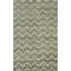 5x8 Green Hand-Knotted Wool Chevron Pile Texture Geometric Modern Contemporary Carpet Rug