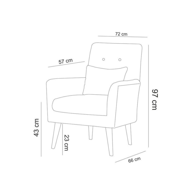 Fauteuil Sumler, 100 % lin rouge