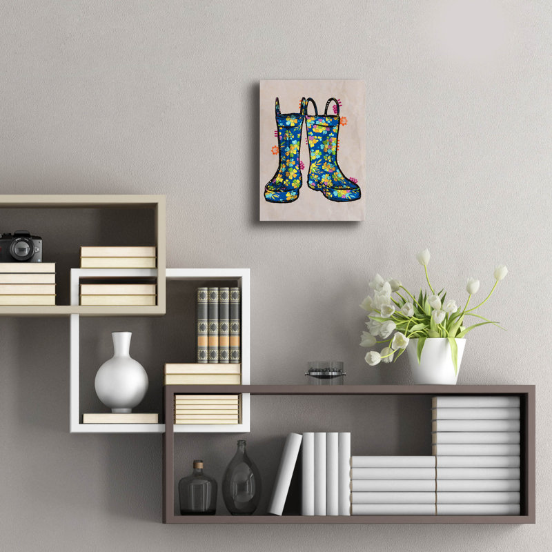 «Garden bottes» par Dean Russo, art mural en verre acrylique, 12 po x 16 po, H 16 po x l 12 po x P 0,13 po