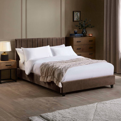 Osias Linen Upholstered Ottoman Bed Frame