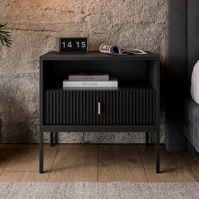 54cm W Manufactured Wood Bedside Table