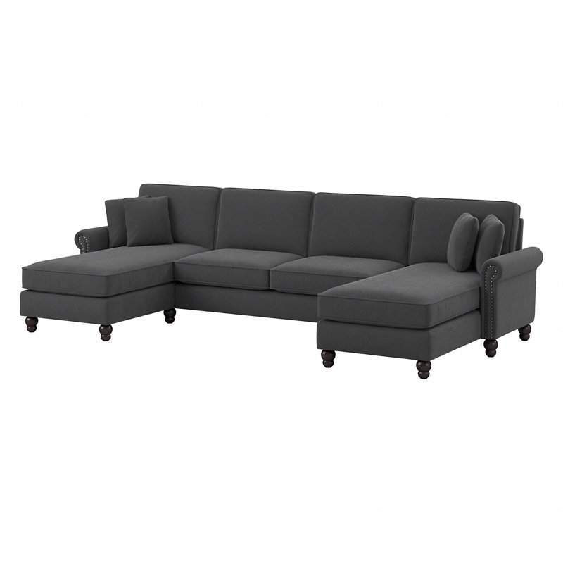 Canapé modulaire de coin Aliye, Gris anthracite