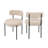 Boucle Upholstered Dining Chair Set With Wide Cushion and Curve Backrest for Dining Room, Kitchen, Living Room-1965627112