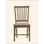 Ensemble de 2 chaises d'appoint en lin brun clair et chêne vieilli Wallace II