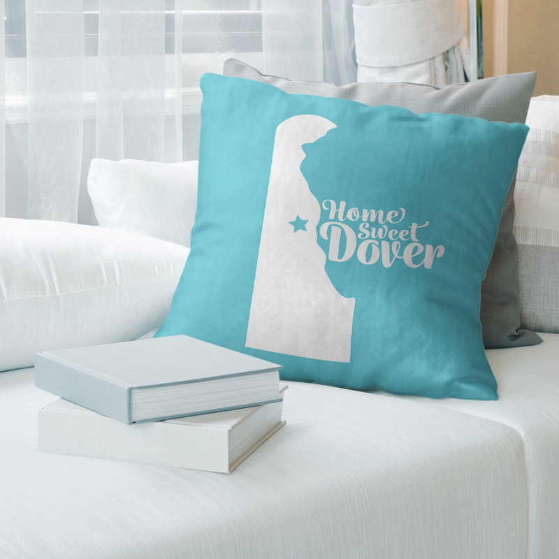 Coussin connecticut, Dover, 26 po x 26 po, Bleu sarcelle