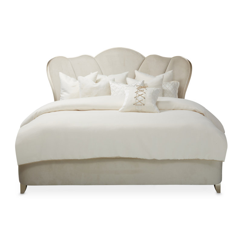 Villa Cherie Upholstered Platform 4 Piece Bedroom Set, King