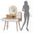 Makeup Vanity Desk with Adjustable LED Mirror & Storage