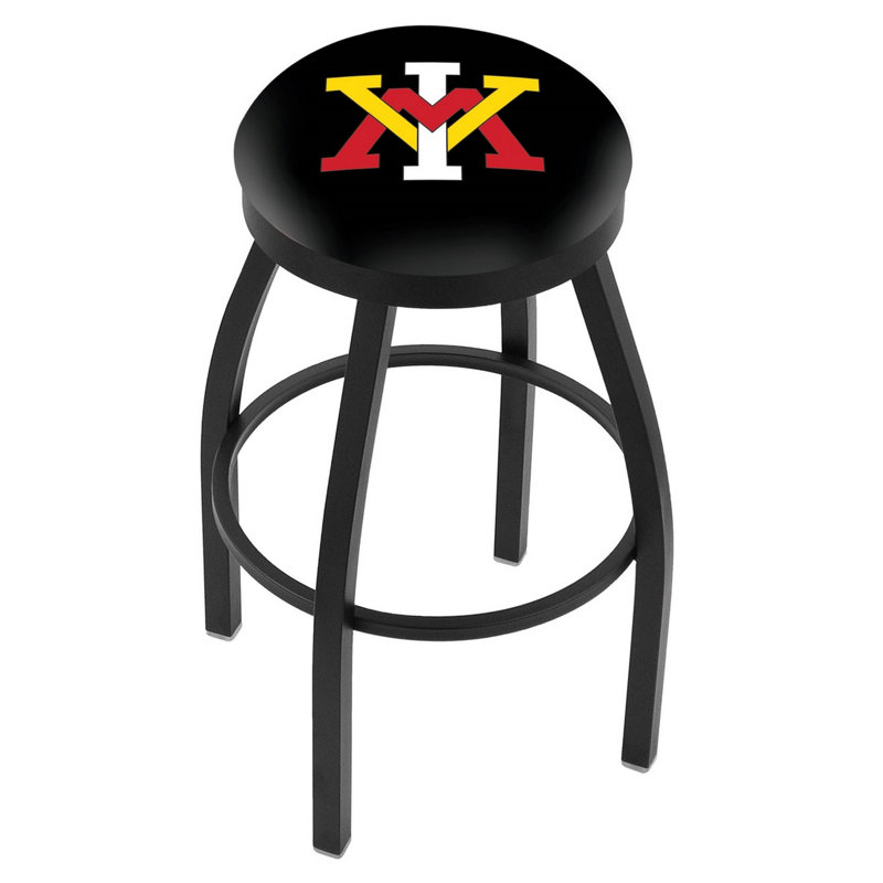 NCAA Swivel 25" Counter Stool, Black Wrinkle, Virginia Military Institute
