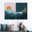 Soleil et lune en plein air, reproduction sur toile-211361038