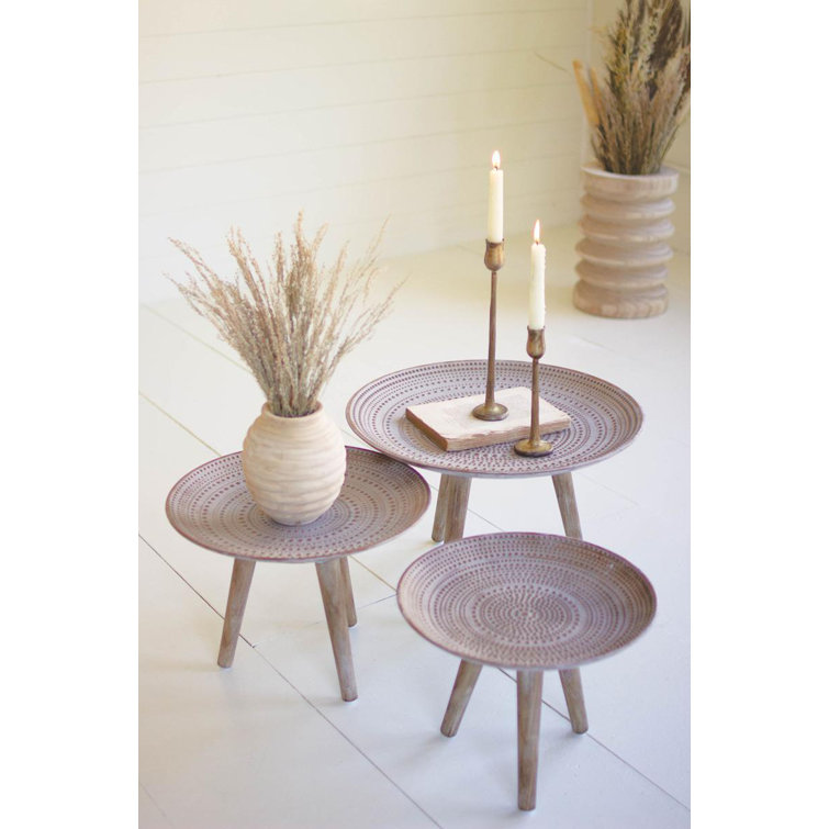 Chakera Round Pedestal Plant Table