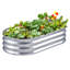 Lit de jardin surélevé en métal H 11 po x l 48 po Carlicia