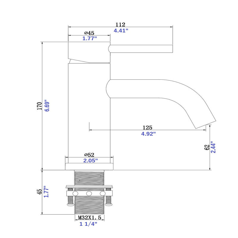 Single-Hole Single Bathroom Faucet