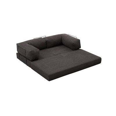 Stylish Corner Sofa, Anthracite Chenille Fabric, 74.8 x 29.5 x 37.4 inches | Comfortable Seating with 28 DNS Soft Foam, Eco-Friendly Design | Perfect for Living Room & Modern Spaces, Versatile Bed Size: 74.8 x 61.0 inches