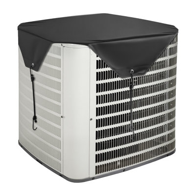 Air Conditioner Cover For Outside Units, Central AC Cover For Air Conditioning Unit, Top Universal Mesh Defender Rainproof Easy Install For Outdoor Outside All Seasons, Black
