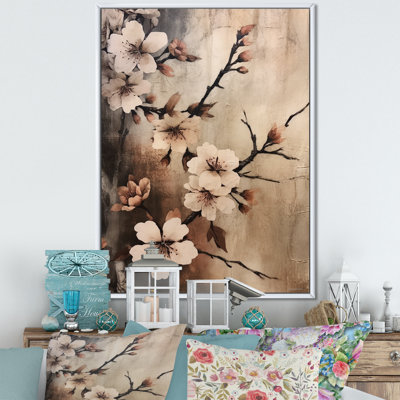 " Cherry Blossoms Brown Dark Solitude "