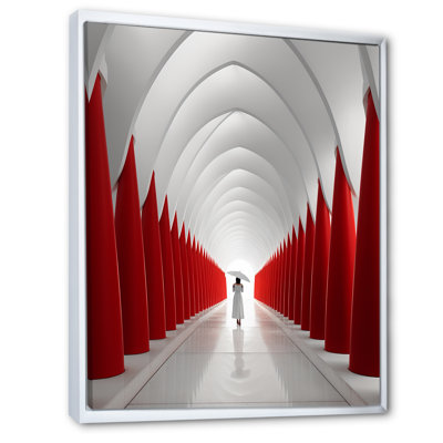 Red White Path to the Dream - Print on Canvas