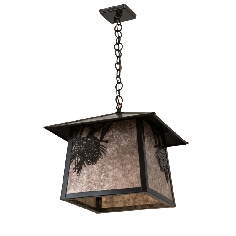 Wyndham 1 - Light Brown Lantern Pendant, 28.5" H x 23.5" W x 16.5" D