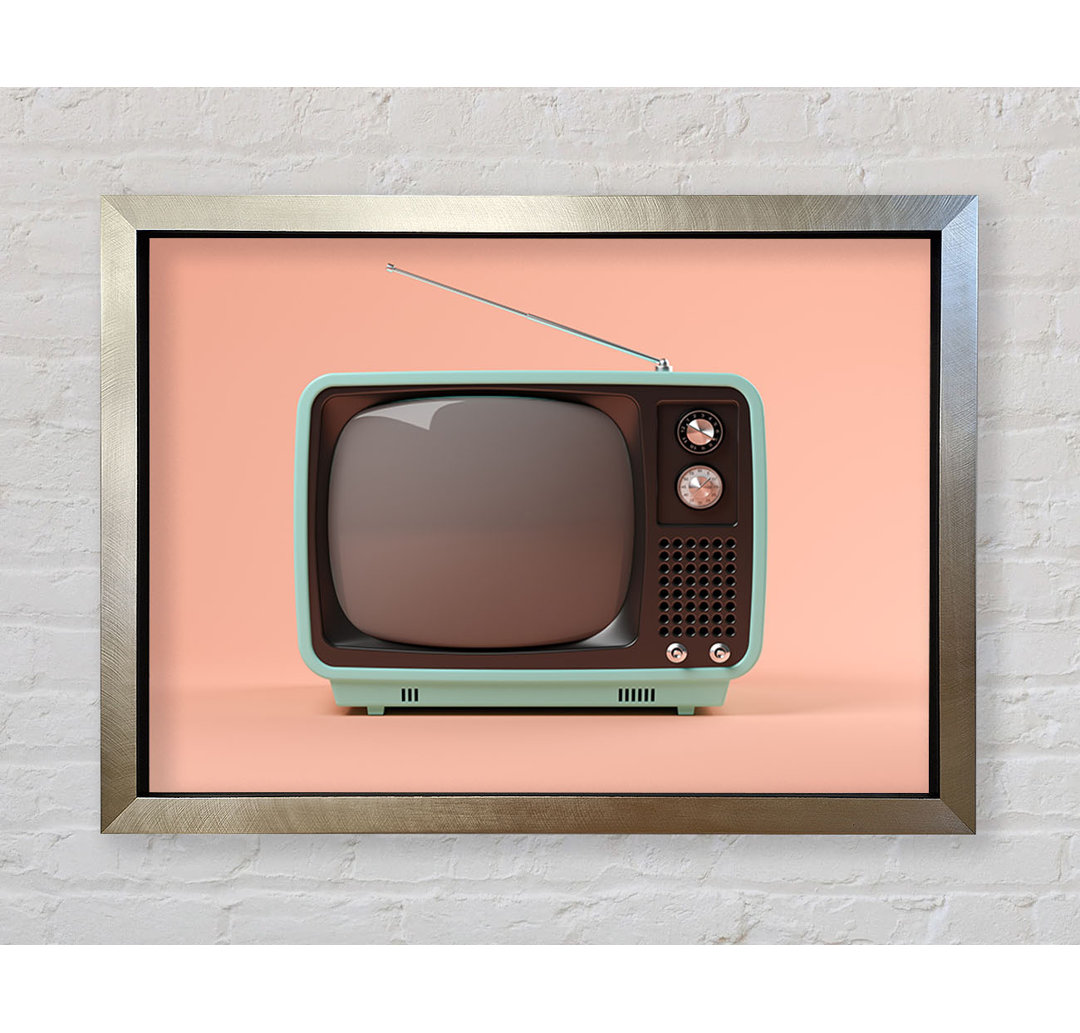 The Retro Tv Set - Einzelner Bilderrahmen Kunstdrucke