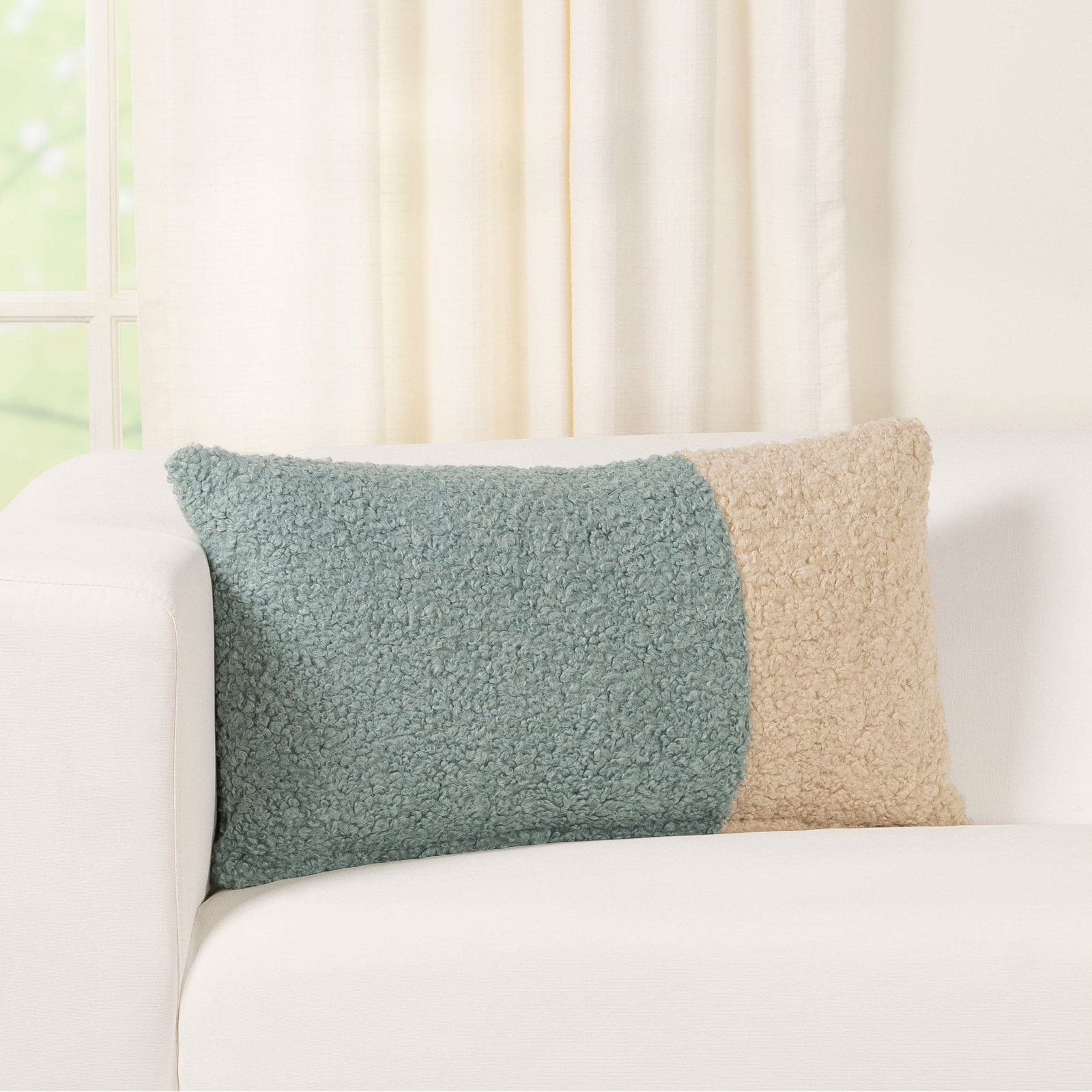 Hanka 26" x 14" Throw Pillow, Mineral