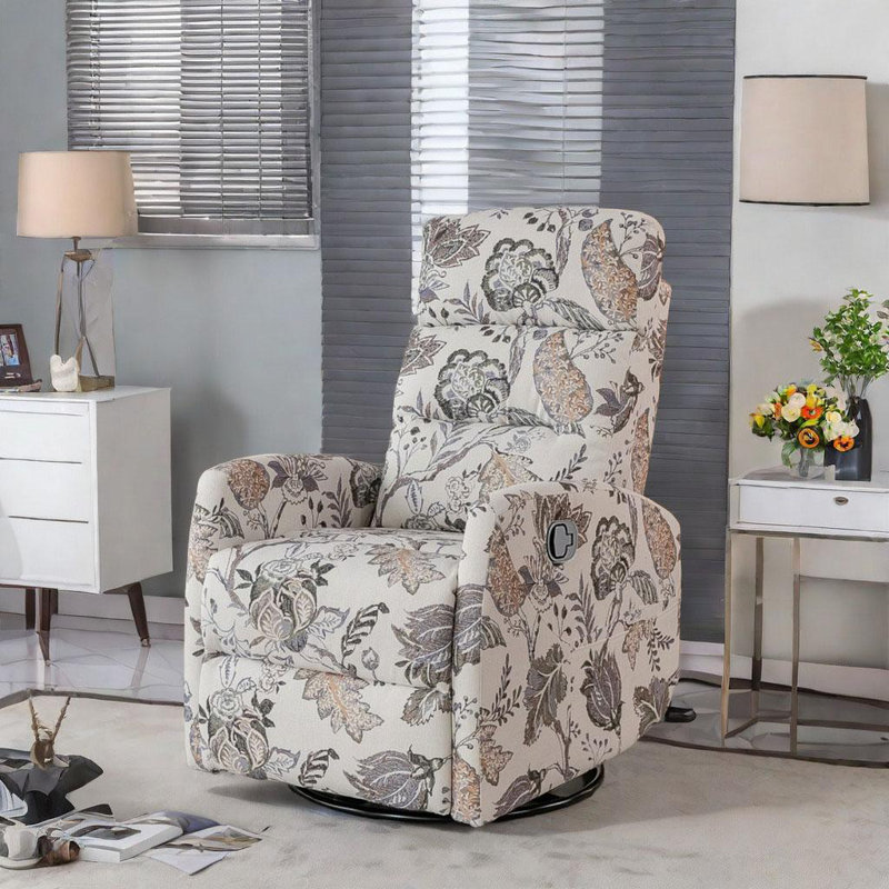 Lakeidra Upholstered Swivel Recliner