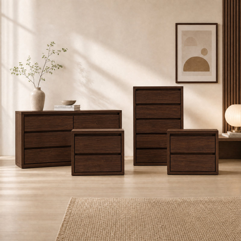 Dresser & Nightstand Set, Walnut