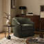 Fauteuil d'appoint pivotant de 31 po de large avec fauteuil à dossier plein en polyester pour salon (ensemble de 2)-755069473