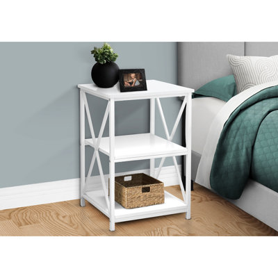 Table d'appoint avec table de bout en blanc de 3 po pour la chambre à coucher et le salon