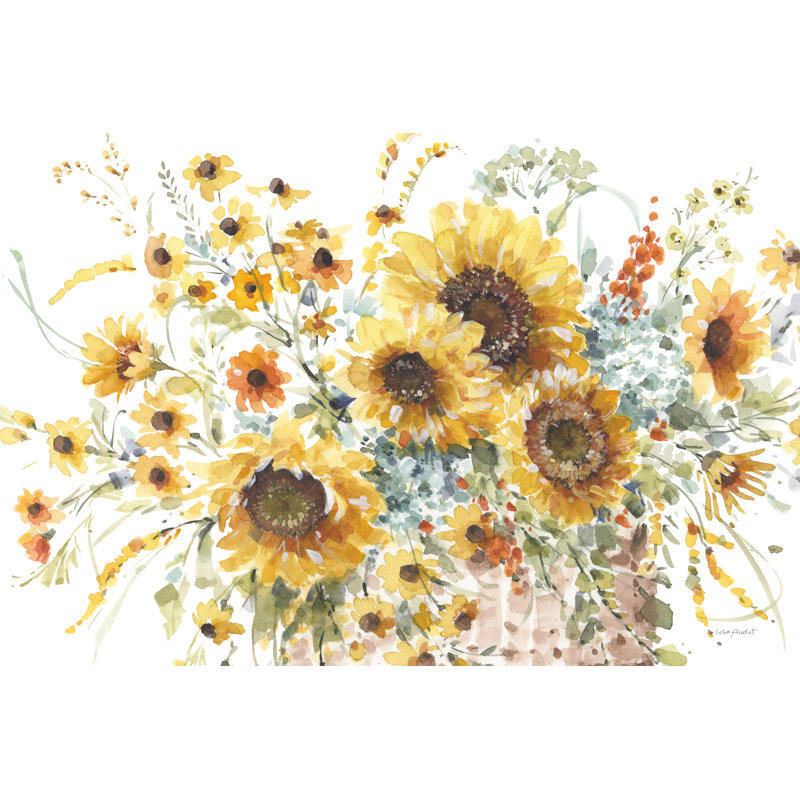Tournesols pour toujours 01, H 8 po x l 12 po, Toile tendue, Sans cadre